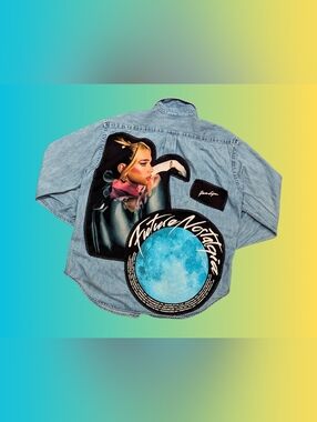 Handmade, Upcycled Dua Lipa Future Nostalgia Tour 2021 Ralph Lauren Shirt Size S